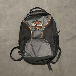 Harley-Davidson Motercycles Black &‎ Gray 17" x 12" Backpack Good Condition